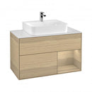 Villeroy & Boch Finion vanity unit with 3 pull-out compartments for countertop basins, rack element right