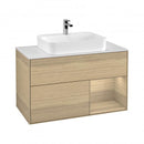 Villeroy & Boch Finion vanity unit with 3 pull-out compartments for countertop basins, rack element right