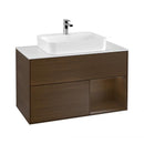 Villeroy & Boch Finion vanity unit with 3 pull-out compartments for countertop basins, rack element right