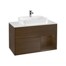 Villeroy & Boch Finion vanity unit with 3 pull-out compartments for countertop basins, rack element right