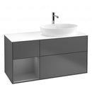 Villeroy & Boch Finion vanity unit for countertop washbasin with 3 pull-out compartments, rack element left