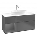 Villeroy & Boch Finion vanity unit for countertop washbasin with 3 pull-out compartments, rack element left