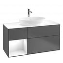 Villeroy & Boch Finion vanity unit for countertop washbasin with 3 pull-out compartments, rack element left
