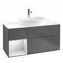 Villeroy & Boch Finion vanity unit for countertop washbasin with 3 pull-out compartments, rack element left