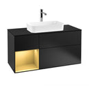 Villeroy & Boch Finion vanity unit with 3 pull-out compartments for countertop basins, rack element left