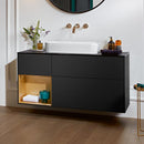 Villeroy & Boch Finion vanity unit with 3 pull-out compartments for countertop basins, rack element left
