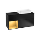 Villeroy & Boch Finion vanity unit with 3 pull-out compartments for countertop basins, rack element left