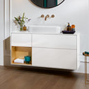 Villeroy & Boch Finion vanity unit with 3 pull-out compartments for countertop basins, rack element left
