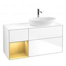 Villeroy & Boch Finion vanity unit for countertop washbasin with 3 pull-out compartments, rack element left