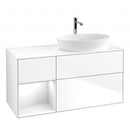 Villeroy & Boch Finion vanity unit for countertop washbasin with 3 pull-out compartments, rack element left