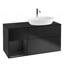 Villeroy & Boch Finion vanity unit for countertop washbasin with 3 pull-out compartments, rack element left