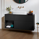 Villeroy & Boch Finion vanity unit with 3 pull-out compartments for countertop basins, rack element left