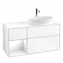 Villeroy & Boch Finion vanity unit for countertop washbasin with 3 pull-out compartments, rack element left