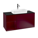 Villeroy & Boch Finion vanity unit with 3 pull-out compartments for countertop basins, rack element left