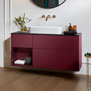 Villeroy & Boch Finion vanity unit with 3 pull-out compartments for countertop basins, rack element left