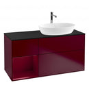 Villeroy & Boch Finion vanity unit for countertop washbasin with 3 pull-out compartments, rack element left