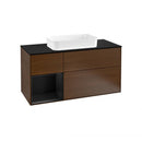 Villeroy & Boch Finion vanity unit with 3 pull-out compartments for countertop basins, rack element left