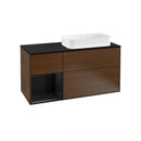 Villeroy & Boch Finion vanity unit with 3 pull-out compartments for countertop basins, rack element left