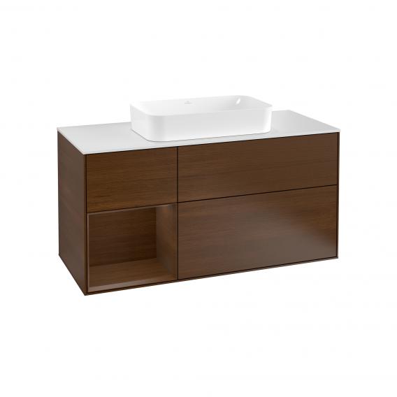 Villeroy & Boch Finion vanity unit with 3 pull-out compartments for countertop basins, rack element left