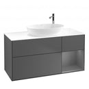 Villeroy &amp; Boch Finion 梳妝台，適用於檯面洗臉盆，附 3 個拉出式隔層，右側置物架