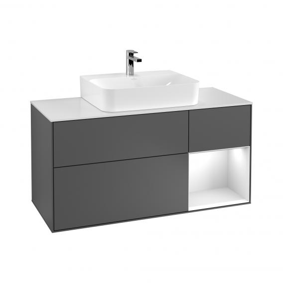 Villeroy & Boch Finion vanity unit with 3 pull-out compartments for countertop basins, rack element right