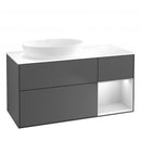 Villeroy &amp; Boch Finion 梳妝台，適用於檯面洗臉盆，附 3 個拉出式隔層，右側置物架