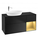 Villeroy &amp; Boch Finion 梳妝台，適用於檯面洗臉盆，附 3 個拉出式隔層，右側置物架