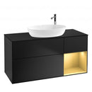 Villeroy &amp; Boch Finion 梳妝台，適用於檯面洗臉盆，附 3 個拉出式隔層，右側置物架