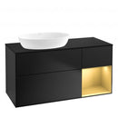 Villeroy &amp; Boch Finion 梳妝台，適用於檯面洗臉盆，附 3 個拉出式隔層，右側置物架