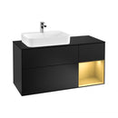 Villeroy & Boch Finion vanity unit with 3 pull-out compartments for countertop basins, rack element