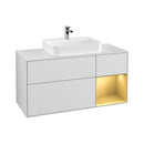 Villeroy & Boch Finion vanity unit with 3 pull-out compartments for countertop basins, rack element