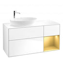 Villeroy &amp; Boch Finion 梳妝台，適用於檯面洗臉盆，附 3 個拉出式隔層，右側置物架