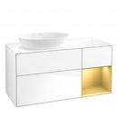 Villeroy &amp; Boch Finion 梳妝台，適用於檯面洗臉盆，附 3 個拉出式隔層，右側置物架