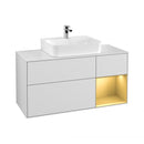 Villeroy & Boch Finion vanity unit with 3 pull-out compartments for countertop basins, rack element right