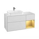 Villeroy & Boch Finion vanity unit with 3 pull-out compartments for countertop basins, rack element