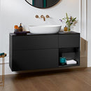 Villeroy &amp; Boch Finion 梳妝台，適用於檯面洗臉盆，附 3 個拉出式隔層，右側置物架