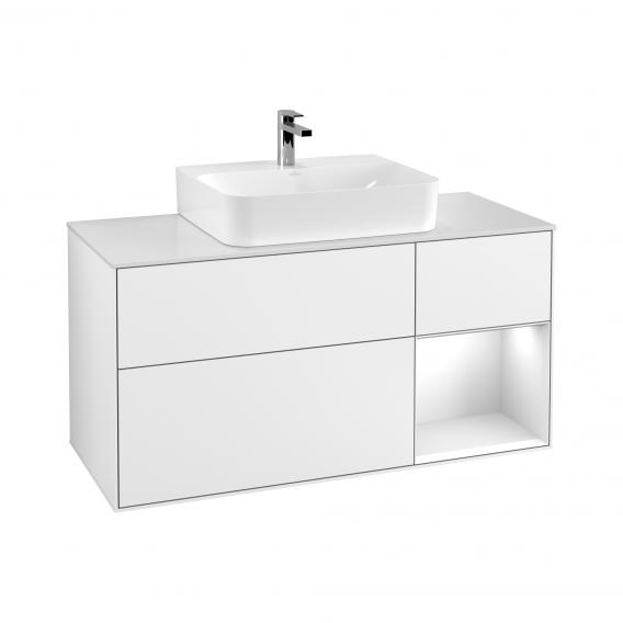 Villeroy & Boch Finion vanity unit with 3 pull-out compartments for countertop basins, rack element right