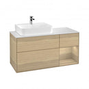 Villeroy & Boch Finion vanity unit with 3 pull-out compartments for countertop basins, rack element