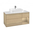 Villeroy & Boch Finion vanity unit with 3 pull-out compartments for countertop basins, rack element