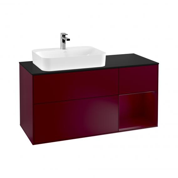 Villeroy & Boch Finion vanity unit with 3 pull-out compartments for countertop basins, rack element