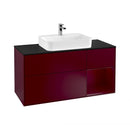 Villeroy & Boch Finion vanity unit with 3 pull-out compartments for countertop basins, rack element