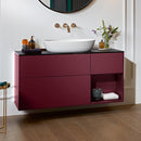 Villeroy &amp; Boch Finion 梳妝台，適用於檯面洗臉盆，附 3 個拉出式隔層，右側置物架