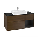 Villeroy & Boch Finion vanity unit with 3 pull-out compartments for countertop basins, rack element
