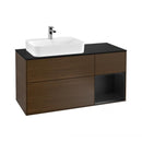 Villeroy & Boch Finion vanity unit with 3 pull-out compartments for countertop basins, rack element