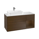 Villeroy & Boch Finion vanity unit with 3 pull-out compartments for countertop basins, rack element