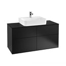 Villeroy & Boch Finion vanity unit with 4 pull-out compartments for countertop basins