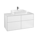 Villeroy & Boch Finion vanity unit with 4 pull-out compartments for countertop basins