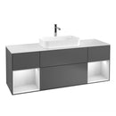 Villeroy & Boch Finion vanity unit for countertop basin with 4 pull-out compartments, rack element left & right
