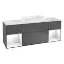 Villeroy & Boch Finion vanity unit for countertop basin with 4 pull-out compartments, rack element left & right