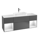Villeroy & Boch Finion vanity unit for countertop basin with 4 pull-out compartments, rack element left & right